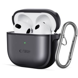 Tech-Protect Magmat Apple Airpods 5 / Airpods 4 tok, karabinerrel, matt fekete
