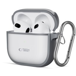 Tech-Protect Magmat Apple Airpods 5 / Airpods 4 tok, karabinerrel, matt szürke