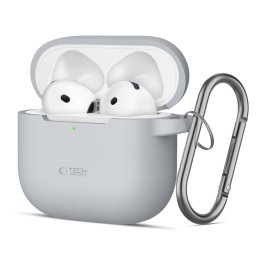 Tech-Protect Silicone Hook Apple Airpods 5 / Airpods 4 tok, karabinerrel, szilikon. szürke