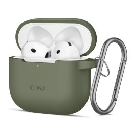 Tech-Protect Silicone Hook Apple Airpods 5 / Airpods 4 tok, karabinerrel, szilikon. zöld