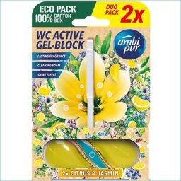 AMBI PUR WC tisztító blokk, 45 g, AMBI PUR, vízi virágok