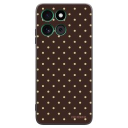 Fekete szilikon tok az alábbi mobiltelefonokra Motorola Moto G57 Power - Vanilla Dots & Chocolate