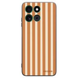Fekete szilikon tok az alábbi mobiltelefonokra Motorola Moto G57 Power - Orange lines