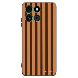 Fekete szilikon tok az alábbi mobiltelefonokra Motorola Moto G57 Power - Caramel lines
