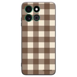 Fekete szilikon tok az alábbi mobiltelefonokra Motorola Moto G57 Power - Brown grid