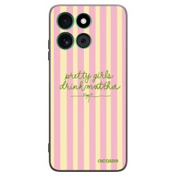 Fekete szilikon tok az alábbi mobiltelefonokra Motorola Moto G57 Power - Pretty matcha