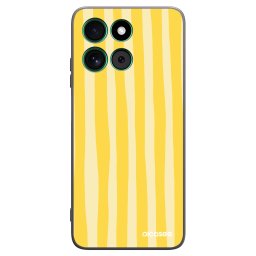 Fekete szilikon tok az alábbi mobiltelefonokra Motorola Moto G57 Power - Lines lemon
