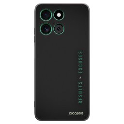 Fekete szilikon tok az alábbi mobiltelefonokra Motorola Moto G57 Power - Results x Excuses
