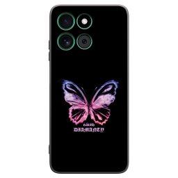 Fekete szilikon tok az alábbi mobiltelefonokra Motorola Moto G57 Power - Diamanty Purple
