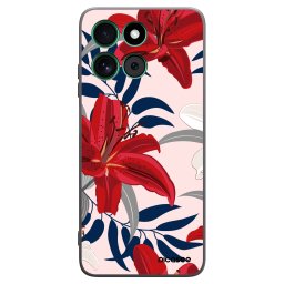 Fekete szilikon tok az alábbi mobiltelefonokra Motorola Moto G57 Power - Red Lily