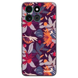 Fekete szilikon tok az alábbi mobiltelefonokra Motorola Moto G57 Power - Purple Leaf
