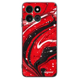 Fekete szilikon tok az alábbi mobiltelefonokra Motorola Moto G57 Power - Red black
