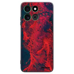 Fekete szilikon tok az alábbi mobiltelefonokra Motorola Moto G57 Power - Organic red