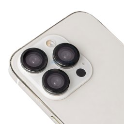 9H kamera lencse védő edzett üveg fekete szegéllyel iPhone 17 Pro