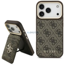 Guess 4G tok Magsafe pénztárcával iPhone 17 Pro barna színű tokhoz