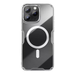 Nillkin Nature Pro Apple iPhone 16 Pro mágneses hátlap tok, átlátszó