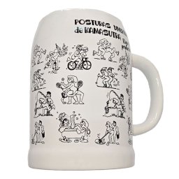 Diverty Sex Kerámia Bögre 700 ml Fehér Színes Fogantyú