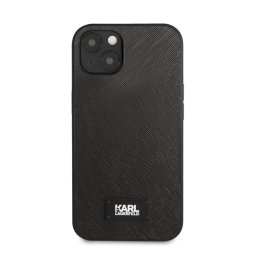 Karl Lagerfeld Saffiano Plaque hátlap tok Apple iPhone 13, fekete