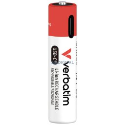 Rechargeable Batteries AAA USB-C Verbatim 4psc. 30250