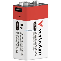Rechargeable Battery 9V USB-C Verbatim 1psc. 30251