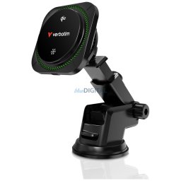 Car holder with wireless charger Verbatim n Drive Qi2 15W RGB CND-01 black 31860