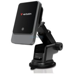 Car holder with wireless charger Verbatim n Drive 15W RGB CND-03 black silver 31862