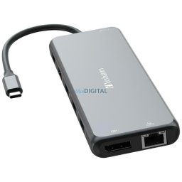 Verbatim Adapter Hub USB-C - 2xHDMI/DP/Eternet/6xUSB-A/Jack 3.5mm/2xUSB-C aluminum 32153