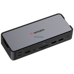 Adapter Verbatim docking station Pro 15in1 2xHDMI/1xRJ45/4xUSB-A/4xUSB-C/1xSD/1xmicroSD/1xAudio/1xDi