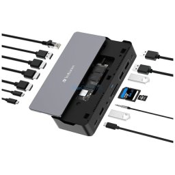 Adapter Verbatim docking station USB-C Pro 15in1 grey 32173