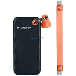 Verbatim 1TB SSD Drive - Keychain with USB 3.2 Gen.2 Cable Black-Orange 321