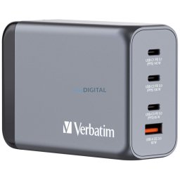 Verbatim GaN 240W Wall Charger 3xUSB-C/USB-A + EU/UK/US Adapter GNC-240 32205
