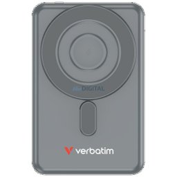 Magnetic wireless powerbank Verbatim 'n' Go 15W 5000mAh 2xUSB-C cable grey 32251