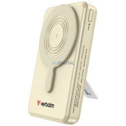 Powerbank Verbatim Charge n Go 10000mAh with stand Magnetic Wireless TFT display 2xUSB-C cable gold