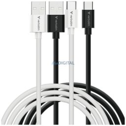Verbatim Sync & Charge USB-C to A essentials 18W Cable black / white 2 pcs. 32393