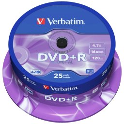 Verbatim DVD-R 4.7GB 16x AZO matt silver 25pcs 43500
