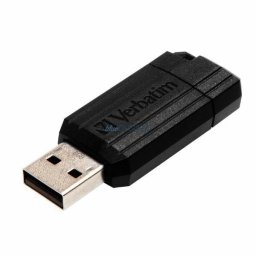 Verbatim USB-A 2.0 PinStripe Flash Drive 8GB black 49062