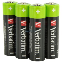 Verbatim Rechargeable Battery NiMH AA 2500mAh Premium HR6 4pcs black 49517