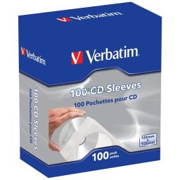 Paper envelopes for CD discs Verbatim 100pcs white 49976