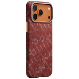 Case PITAKA Ultra-Slim Monogram MagSafe for iPhone 17 Pro gold red