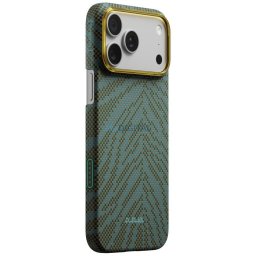 Case PITAKA Edge Case Etui Breath of Veins for iPhone 17 Pro Max / 18 Pro Max dive green