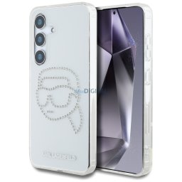 Case Karl Lagerfeld Rhinestones Karl Head Logo for Samsung Galaxy S25 transparent