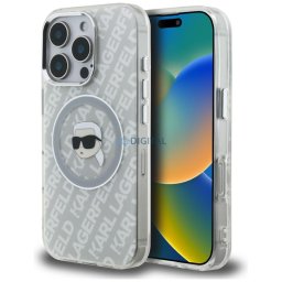 Case Karl Lagerfeld IML Karl Head Logo MagSafe for iPhone 16 Pro gray