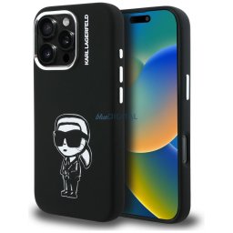 Case Karl Lagerfeld Silicone Karl Sketch MagSafe for iPhone 16 Pro Max black