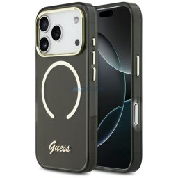 Case Guess IML Script Metal MagSafe for iPhone 17 Pro black