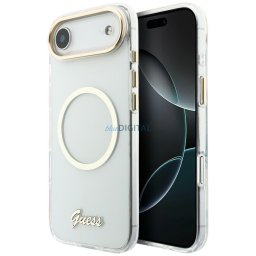 Case Guess IML Script Metal MagSafe for iPhone 17 Air transparent