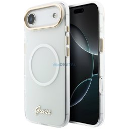 Case Guess IML Gradient Script Metal MagSafe for iPhone 17 Air white