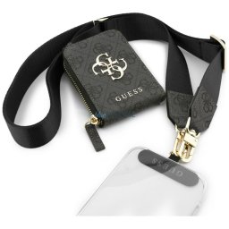 Universal lanyard with wallet Guess 4G Metal Logo black