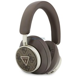Headphones Guess 4G Triangle Logo Bluetooth ENC brown