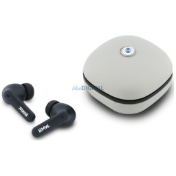 Headphones Bluetooth TWS BMW Leather Metal Logo ENC taupe