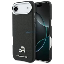 Case Karl Lagerfeld Karl & Choupette Head Pins Saffiano MagSafe for iPhone Air black